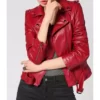 Freaky Millie Red Top Leather Jacket