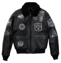 G-1 Flight Top Gun Black Leather Jacket