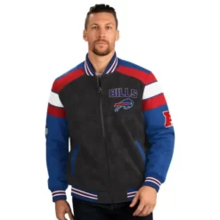 G-III NFL Buffalo Bills Team Suede Bomber Jacket