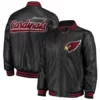 G-III Sports Arizona Cardinals Black Bomber Top Grain Leather Jacket