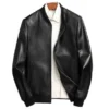 Gendry Genuine Black Aviation Men Sheepskin Real Leather Coat