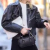 Gigi Hadid Black Top Leather Jacket