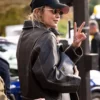 Gigi Hadid Brown Leather Jacket Best Leather