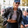 Gigi Hadid Brown Leather Jacket Pure Leather