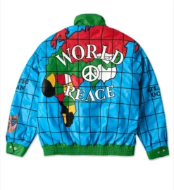 Global Love Peace Jeff Hamilton Real Leather Jacket