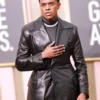 Golden Globe Awards 2023 Jeremy Pope Black Real Leather Blazer