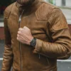 Goldtop 76 Armoured Brown Top Leather Jacket
