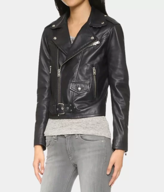 Good Vibes Only Black Top Leather Jacket