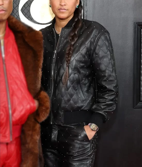 Grammy Awards 2023 Helen Lasichanh Leather Jacket