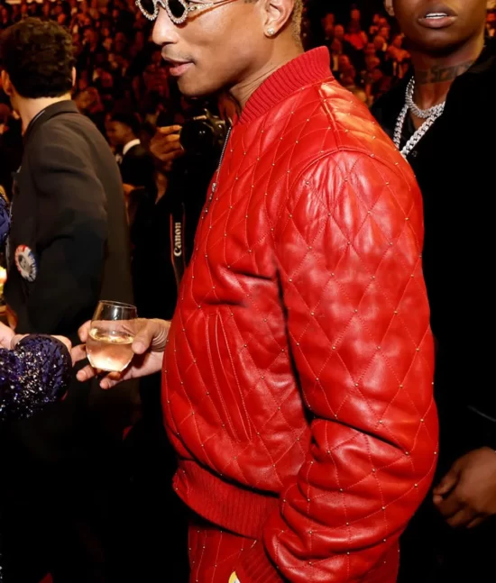 Grammy Awards 2023 Pharell Williams Leather Jacket