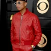 Grammy Awards 2023 Pharell Williams Top Leather Jacket