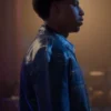 Grown-ish S06 Marcus Scribner Blue Waxed Pure Leather Jacket