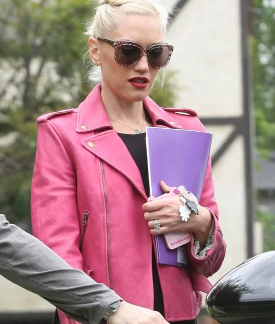 Gwen Stefani Pink Womens Leather Jacket