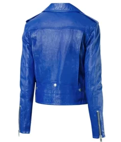 Hailey Baldwin Blue Real Jacket