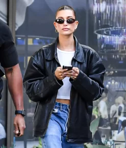 Hailey Bieber Relaxed Fit Black Classy Jacket