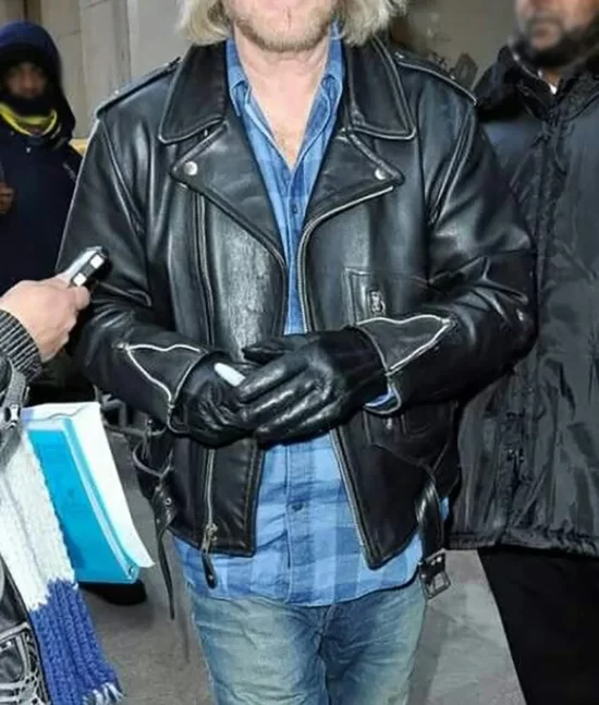 Hall and Oates Black Top Leather Jacket