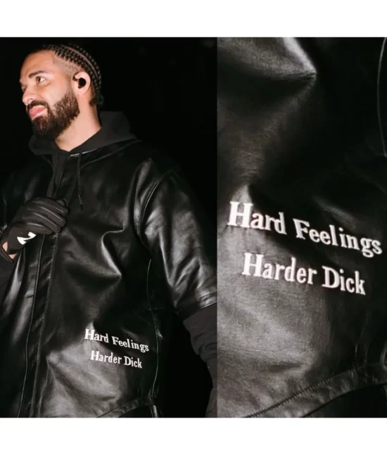 Hard Feelings Harder Dick’ Drake Black Genuine Leather Jacket