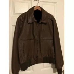 Hard Rock Cafe Memphis Brown Leather Bomber Jacket