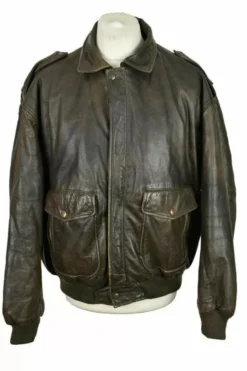 Hard Rock Cafe New York Brown Leather Bomber Jacket