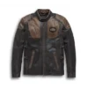 Harley Davidson Brown Leather Jacket Front