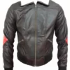 Harley Quinn Bombshell Bomber Top Leather Jacket