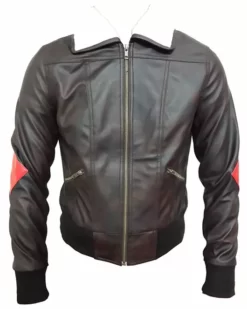 Harley Quinn Bombshell Bomber Top Leather Jacket