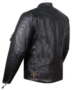 Hayden Men Black Urbane Genuine Leather Racer Jacket