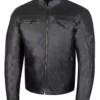 Hayden Men’s Black Urbane Full Genuine Leather Racer Jacket