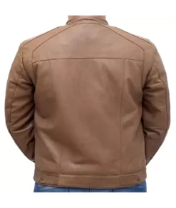 Heavy-duty Brown Leather Bomber 100% Real Leather Jacket