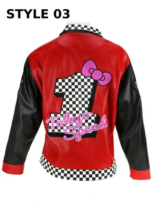 Hello Kitty Women's Red & Black Racer Jackets Back