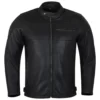 Henry Men’s Black Rugged Rider Leather Cafe Racer Jacket