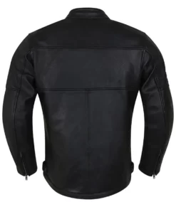 Henry Men’s Black Rugged Rider Top Leather Cafe Racer Jacket