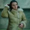 His Dark Materials Lyra Real Leather Coat With Hood