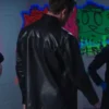 Hudson And Rex S05 Charlie Hudson Black Leather Jacket Back