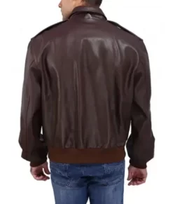 Iconic Reddish Brown A-2 Flight Top Leather Jacket