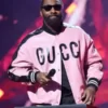 Idris Elba Brit Awards Men Pink Varsity Jacket