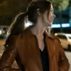 In Love All Over Again 2023 Georgina Amorós Brown Leather Jacket