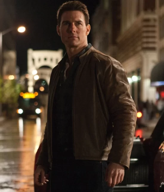 Jack Reacher Tom Cruise Brown Leather jacket