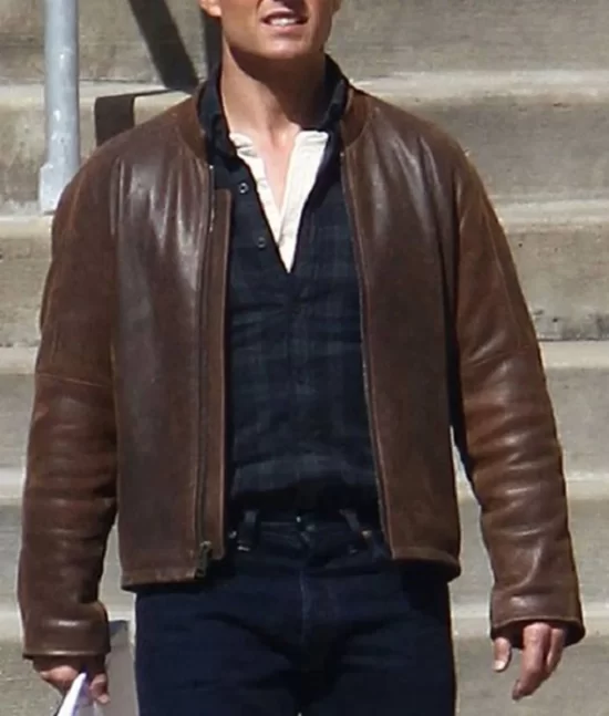 Jack Reacher Tom Cruise Brown Real Leather jacket