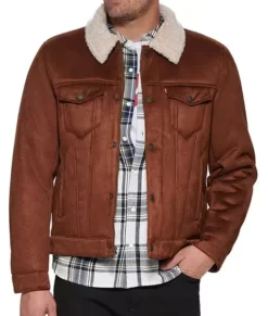 Jackson Brown Trucker Genuine Leather Jacket