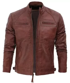 Jackson Brown Distressed Leather Jacket