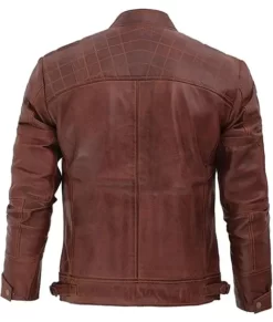 Jackson Brown Distressed Leather Real Leather Jacket