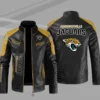 Jacksonville Jaguars Yellow Color Block Leather Jacket