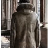 Jamie Hooded Shearling Pure Parka Leather Jacket