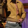 Jason Momoa Saturday Night Live Men's Mustard Top Leather Jacket