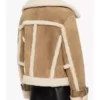 Jessica Brown Suede Real Leather Jacket