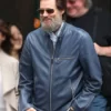 Jim Carrey Blue Classic Top Leather Jacket