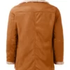 Jiraiya Men’s Brown Sherpa Lined Aviator-Style Leather Jacket