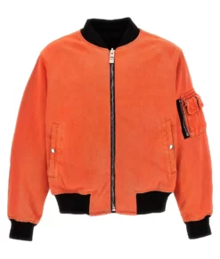 Joe Burrow Orange Bomber Leather Jacket