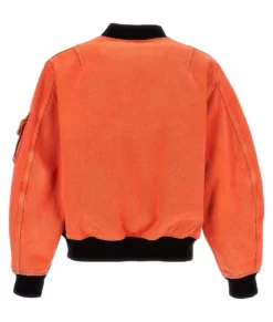 Joe Burrow Orange Bomber Top Leather Jacket